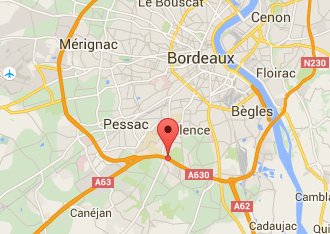 Access map to Annexx Talence