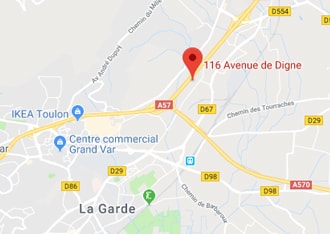 Access map to Annexx Toulon