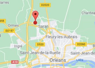 Access map to Annexx Orléans