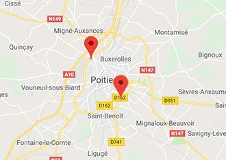 Access map to Stockez vous-mêmes Poitiers